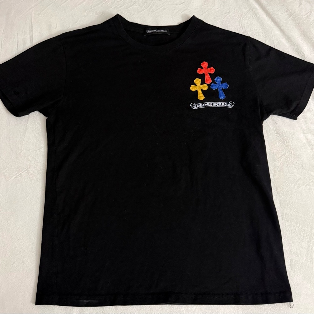 CHROME HEARTS BLACK/MULTI COLOR T-SHIRT